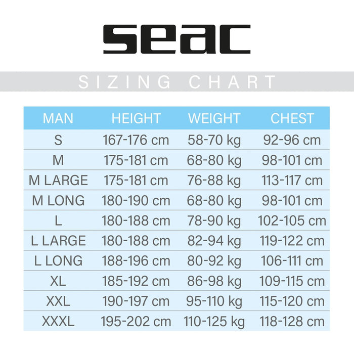 Wetsuit Space Man 7mm Large M Seac 1-114-M LARGE