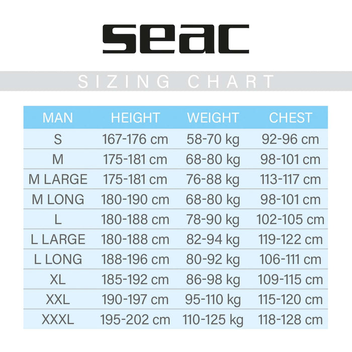 Wetsuit Space Man 7mm Long M Seac 1-114-M LONG