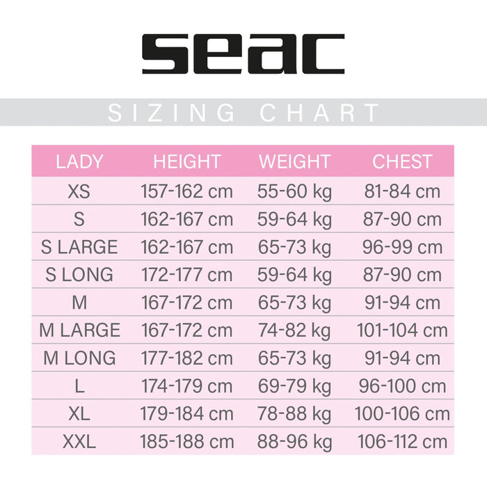 Wetsuit Space Woman 5mm Long M Seac 1-117-M LONG