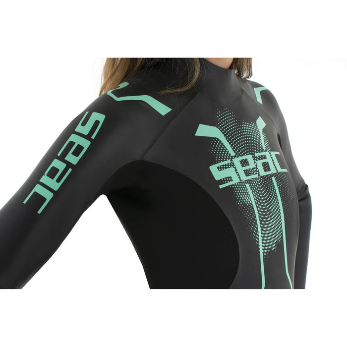 Wetsuit Pace Woman 2,5-3,5mm Black-Turquoise XXL Seac 1-134-XXL
