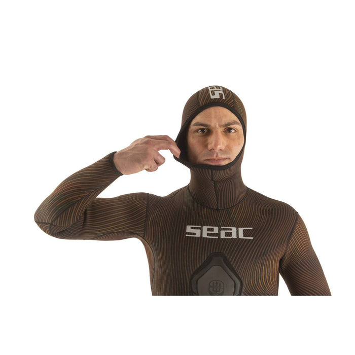 Wetsuit Jacket Alga Man 3mm Brown S Seac 1-160-S