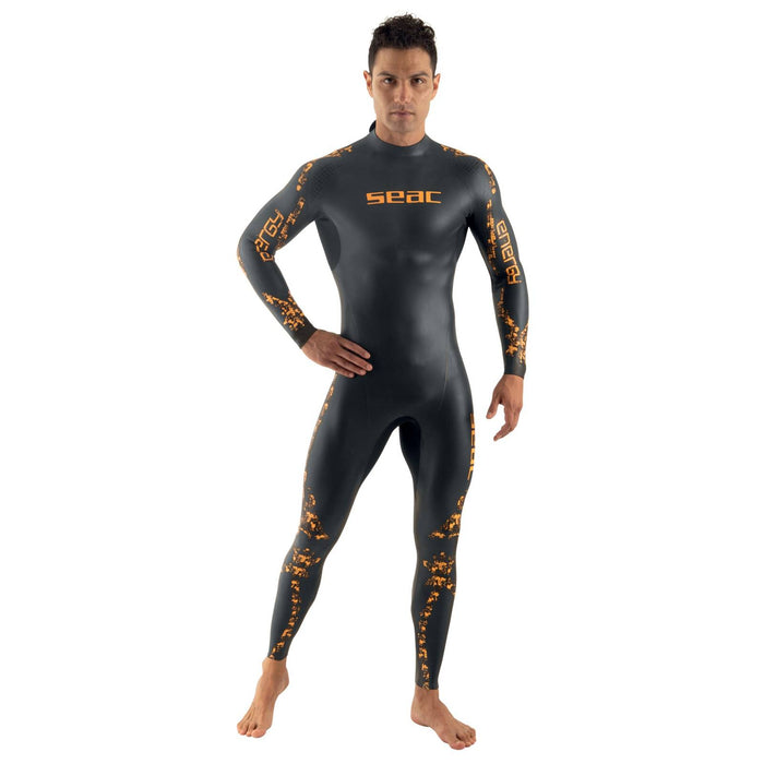 Wetsuit Energy Man 2mm Black-Orange XL Seac 1-49-XL