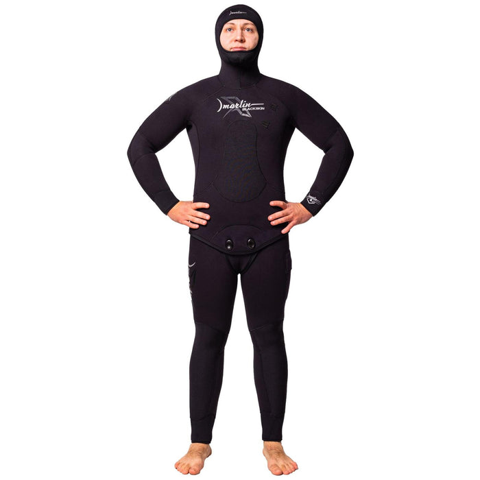 Spearfishing Full Wetsuit Blackskin Man 7mm Black Size M Marlin 10961