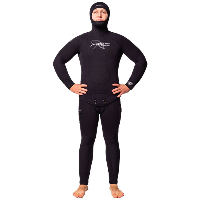 Spearfishing Full Wetsuit Blackskin Man 7mm Black Size ML Marlin 10962