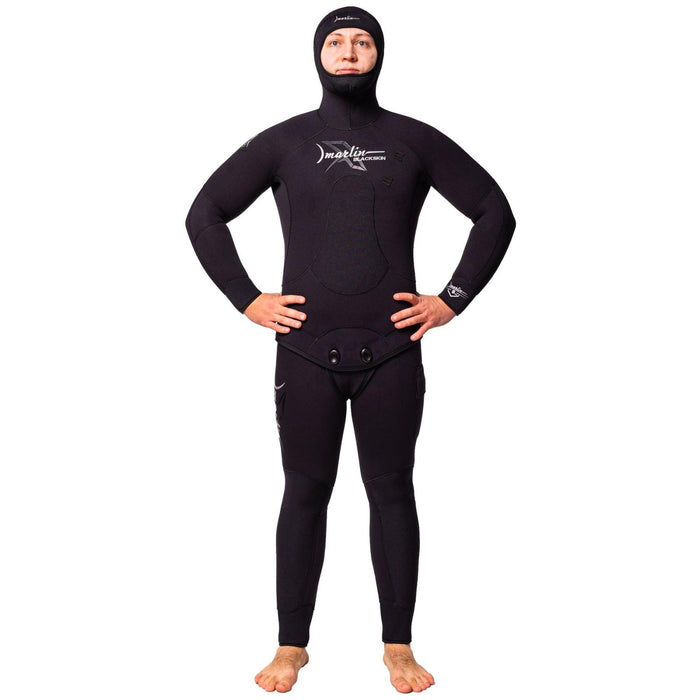 Spear Vissen Volledige Wetsuit Blackskin Man 9mm Zwart Maat L Marlin 10973
