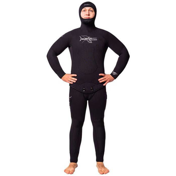 Spearfishing Full Wetsuit Blackskin Man 9mm Black Size XXXL Marlin 10977