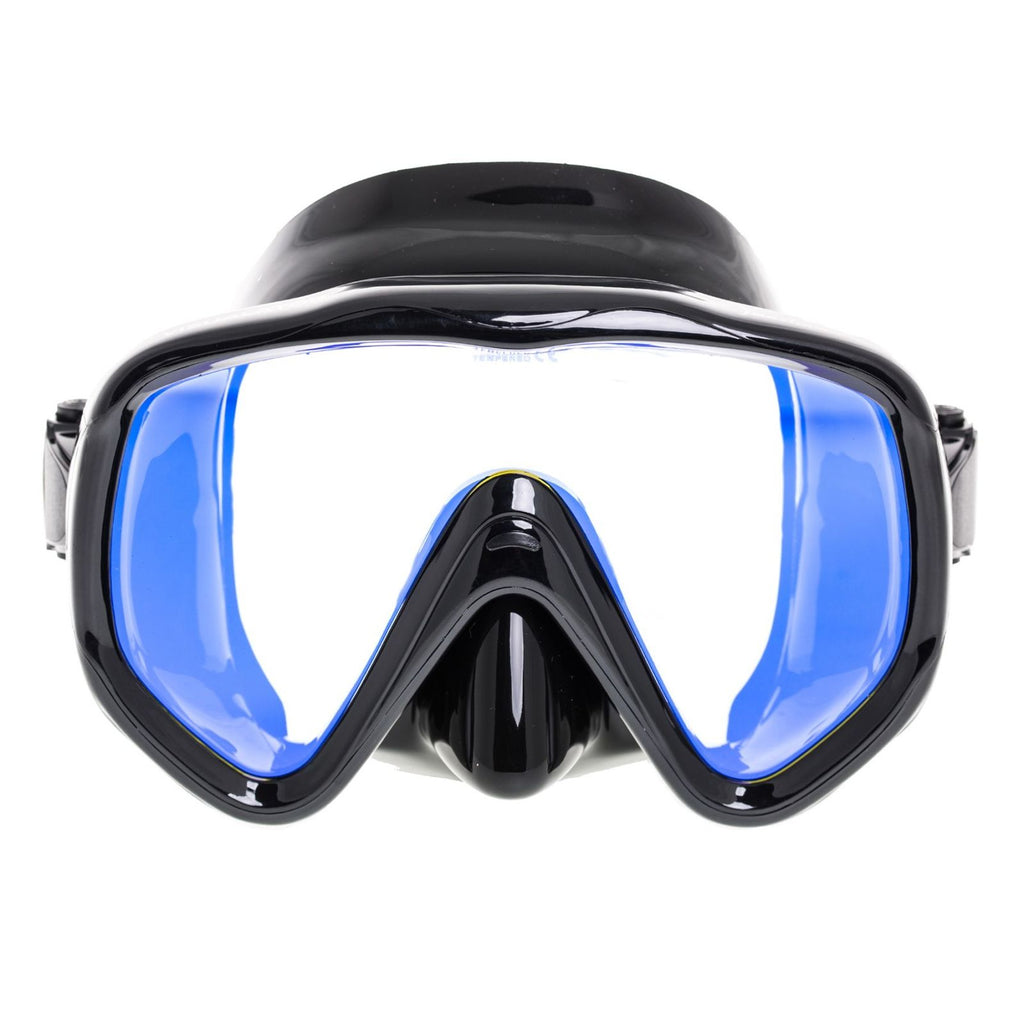Diving Mask Visualator Black Yellow-Mirrored Lenses Marlin 11423