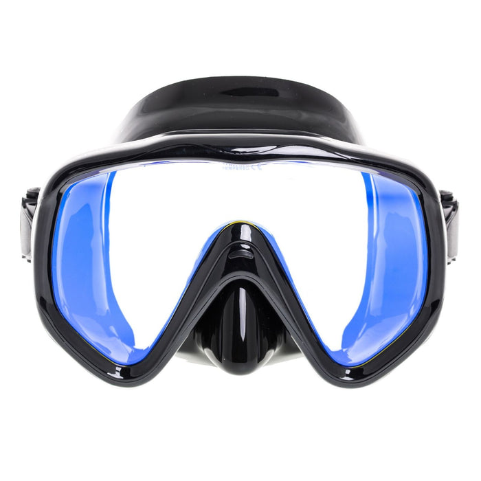Diving Mask Visualator Black Yellow-Mirrored Lenses Marlin 11423