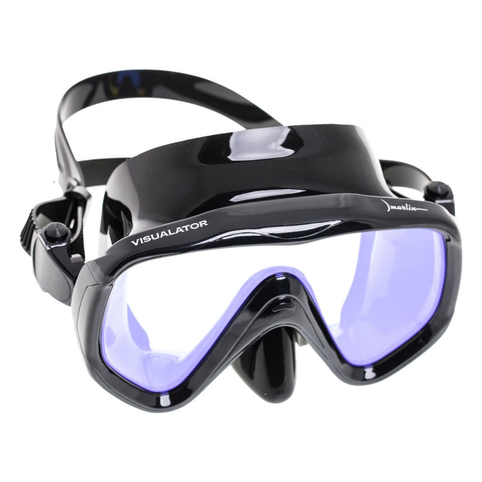 Diving Mask Visualator Black Yellow-Mirrored Lenses Marlin 11423