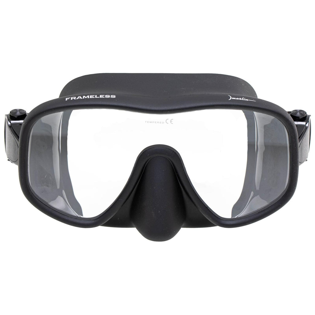 Spearfishing Mask Frameless Matte Black Marlin 117472