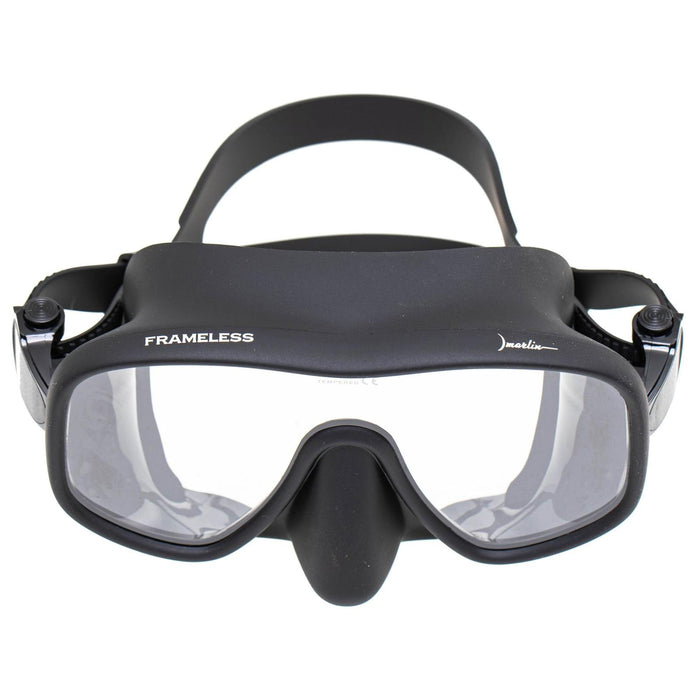 Spearfishing Mask Frameless Matte Black Marlin 117472