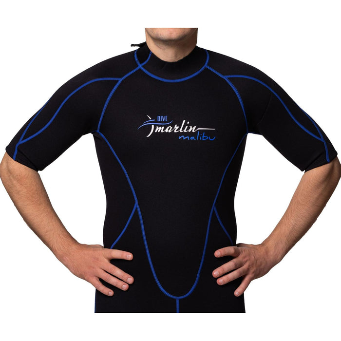 Shorty Wetsuit Malibu Man 2.5mm Black-Blue Size M Marlin 117605