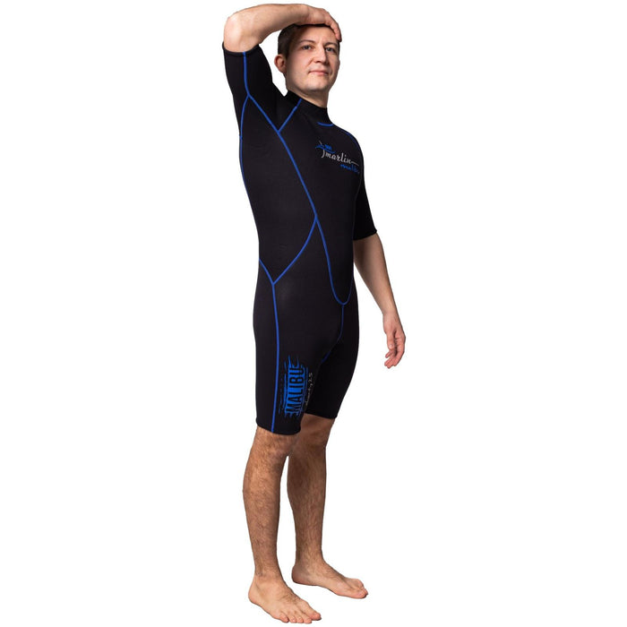 Shorty Wetsuit Malibu Man 2.5mm Black-Blue Size XL Marlin 117607
