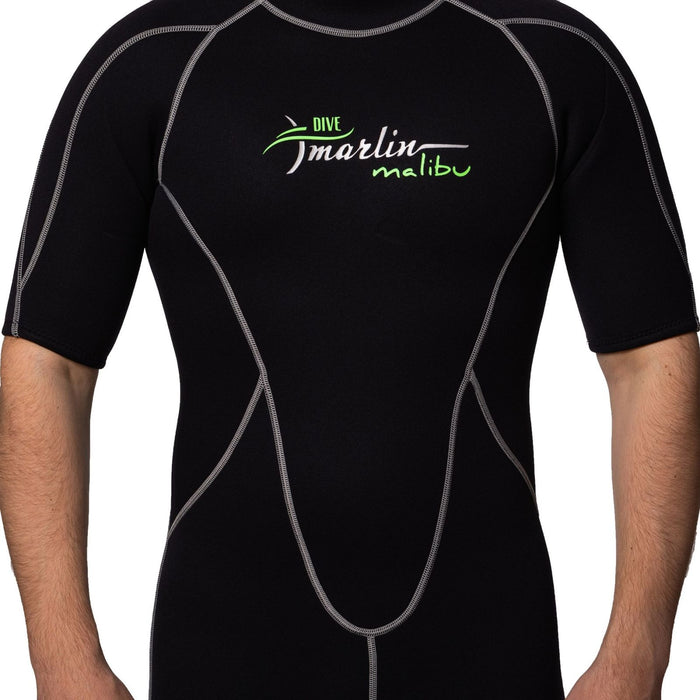 Shorty Wetsuit Malibu Man 2.5mm Black-Silver Size L Marlin 117610