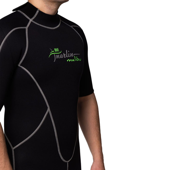 Shorty Wetsuit Malibu Man 2.5mm Black-Silver Size M Marlin 117611