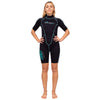 Shorty Wetsuit Malibu Woman 2.5mm Black-Aqua Blue Size S Marlin 117624