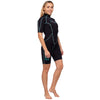 Shorty Wetsuit Malibu Woman 2.5mm Black-Aqua Blue Size XS Marlin 117625