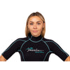 Shorty Wetsuit Malibu Woman 2.5mm Black-Aqua Blue Size XS Marlin 117625