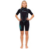 Shorty Wetsuit Malibu Woman 2.5mm Black-Aqua Blue Size XL Marlin 117626