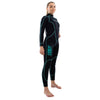 Snorkeling Wetsuit Malibu Woman 2.5mm Black-Aqua Blue Size XS Marlin 118320