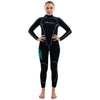 Snorkeling Wetsuit Malibu Woman 2.5mm Black-Aqua Blue Size L Marlin 118323