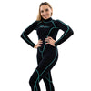 Snorkeling Wetsuit Malibu Woman 2.5mm Black-Aqua Blue Size L Marlin 118323