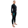 Snorkeling Wetsuit Malibu Woman 2.5mm Black-Aqua Blue Size L Marlin 118323