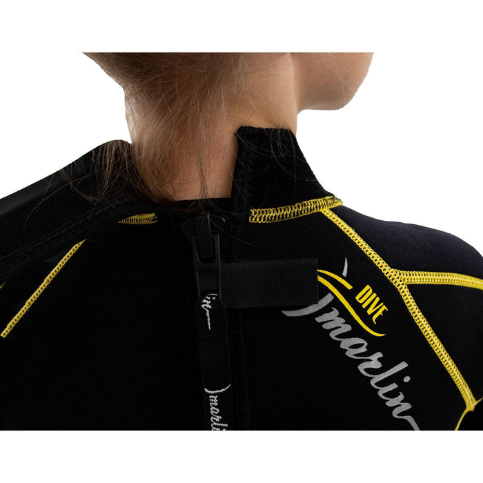 Snorkeling Wetsuit Malibu Kids 2.5mm Black-Yellow Size M Marlin 118328