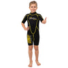 Snorkeling Shorty Wetsuit Malibu Kids 2.5mm Black-Yellow Size XL Marlin 118332