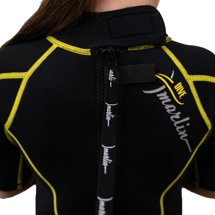 Snorkeling Shorty Wetsuit Malibu Kids 2.5mm Black-Yellow Size XL Marlin 118332