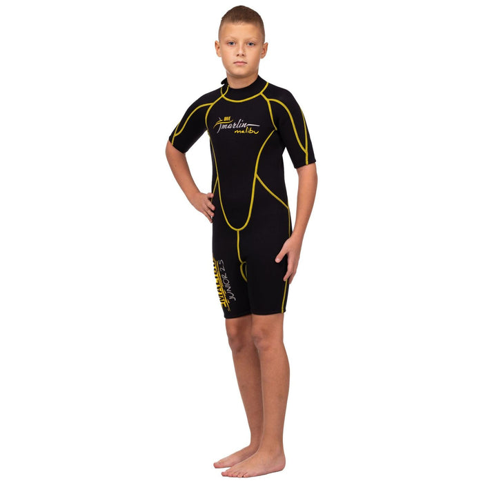 Snorkeling Shorty Wetsuit Malibu Kids 2.5mm Black-Yellow Size XL Marlin 118332
