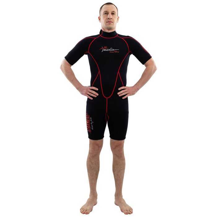 Shorty Wetsuit Malibu Man 2.5mm Black-Red Size L Marlin 118336