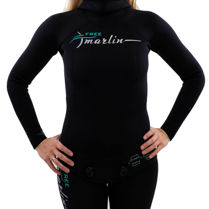 Freediving Full Wetsuit Free Woman 5mm Black Size M Marlin 118350
