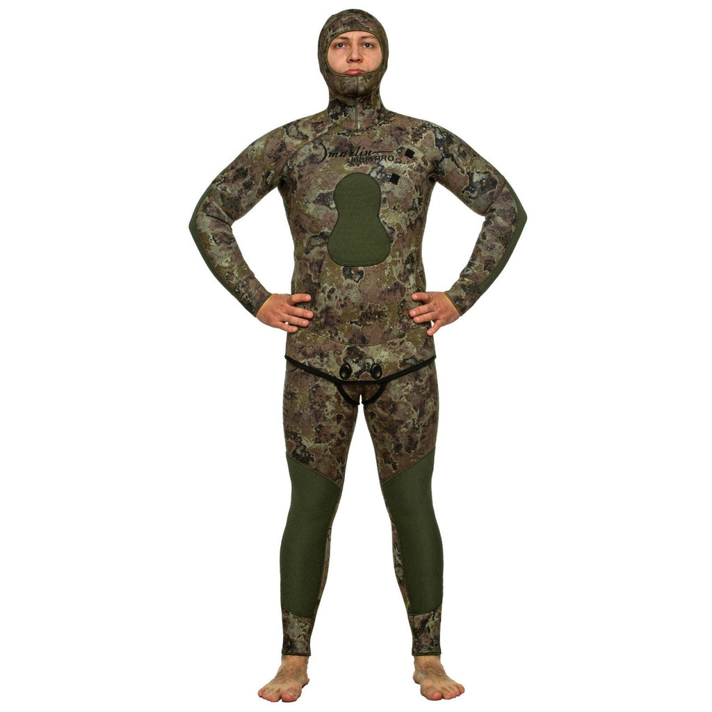 Spearfishing Full Wetsuit Skilur Pro 3mm Green-Camo Size ML Marlin 118435