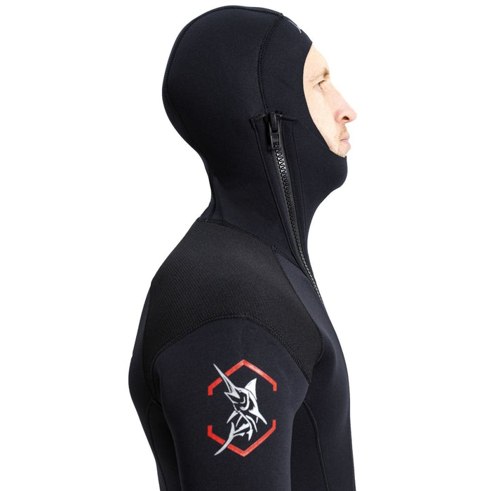Diving Hooded Full Wetsuit Safari Man 5mm Black Size M Marlin 118464