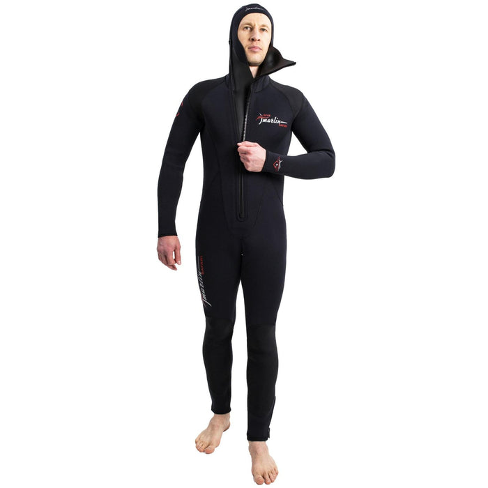 Diving Hooded Full Wetsuit Safari Man 7mm Black Size XL Marlin 118472