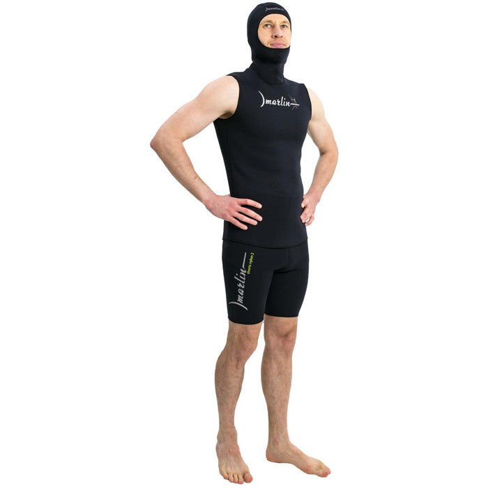 Neoprene Hooded Vest Nylon 2mm Black Size XL Marlin 118493