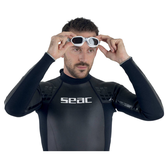 Occhialini da nuoto Aquatech Bianco-Argento Seac 152-32WAG
