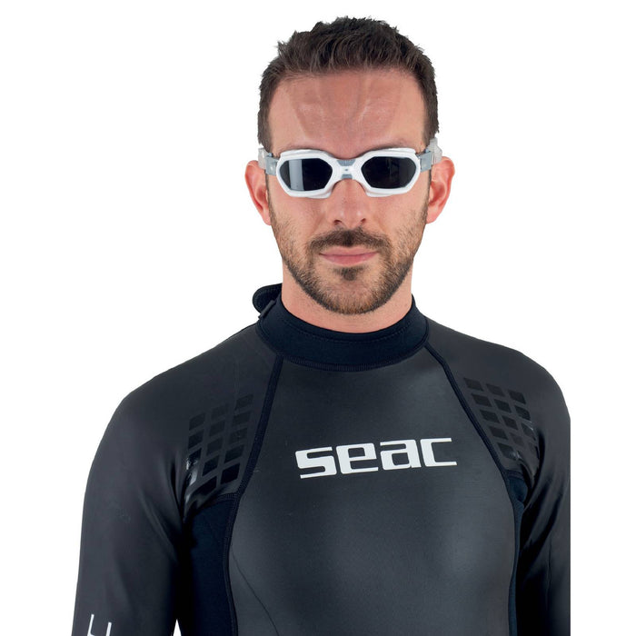 Occhialini da nuoto Aquatech Bianco-Argento Seac 152-32WAG