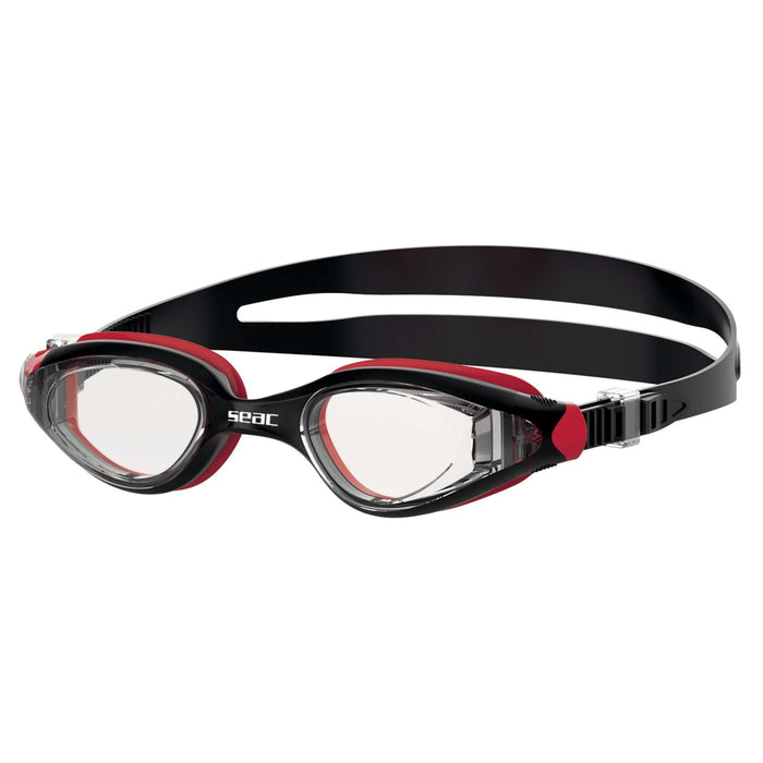 Swimming Goggles Ritmo Black-Red Clear Lenses Seac 152-37NR