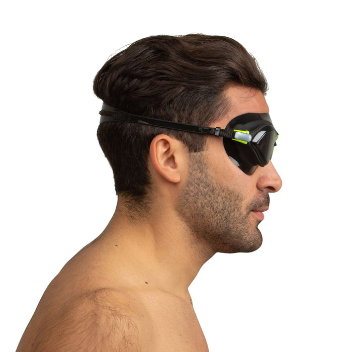 Schwimmmaske Diablo Schwarz-Limette Raucher Linsen Seac 152-50NL-LF