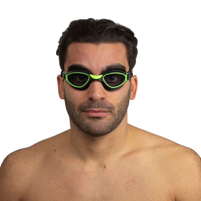 Swimming Goggles Axis Black-Lime Smoked Lenses Seac 152-56NL-LF