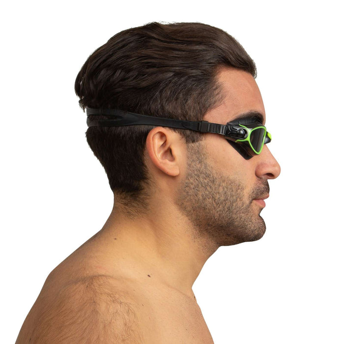 Swimming Goggles Axis Black-Lime Smoked Lenses Seac 152-56NL-LF