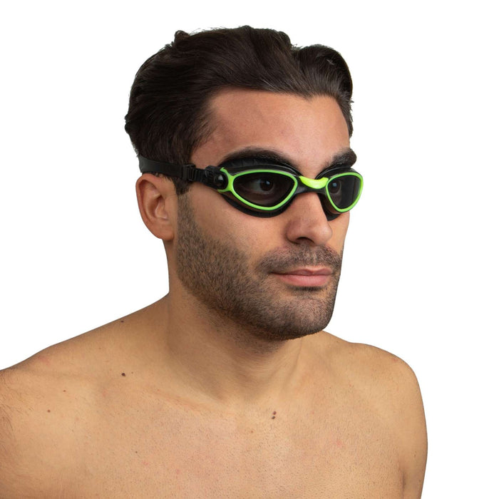 Swimming Goggles Axis Black-Lime Smoked Lenses Seac 152-56NL-LF
