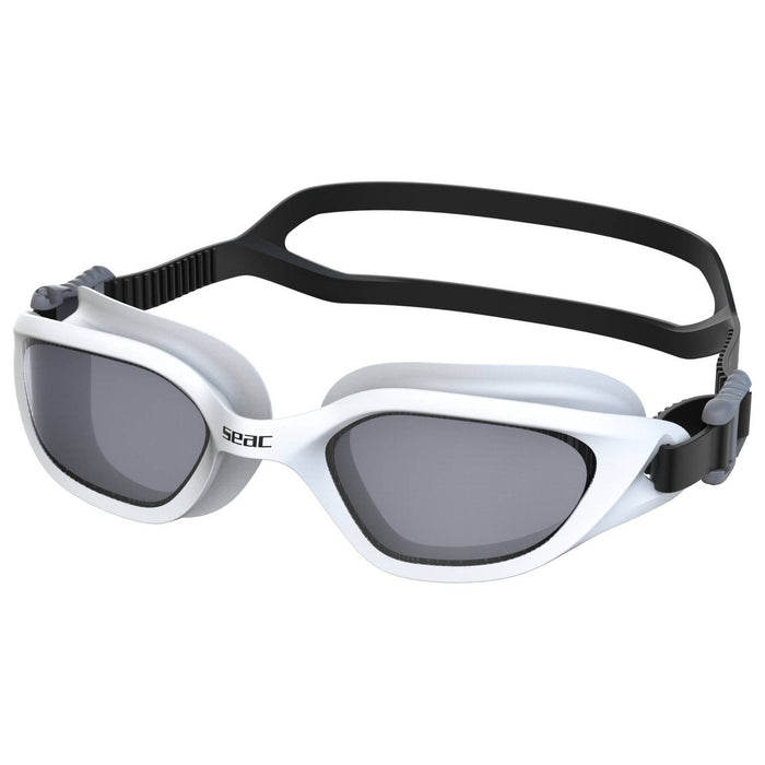 Swimming Goggles Mood White-Black Smoked Lenses Seac 152-71WN