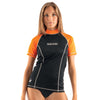 Rash Guard T-Sun Short Woman Black-Orange XL Seac 155-16LNO-XL
