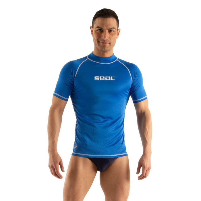 Rash Guard T-Sun Kurzmann Blau M Seac 155-27-M
