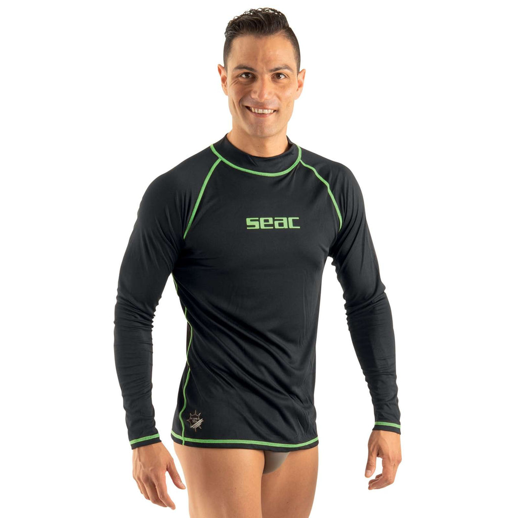 Rash Guard T-Sun Lang Man Zwart XXXL Seac 155-9-XXXL