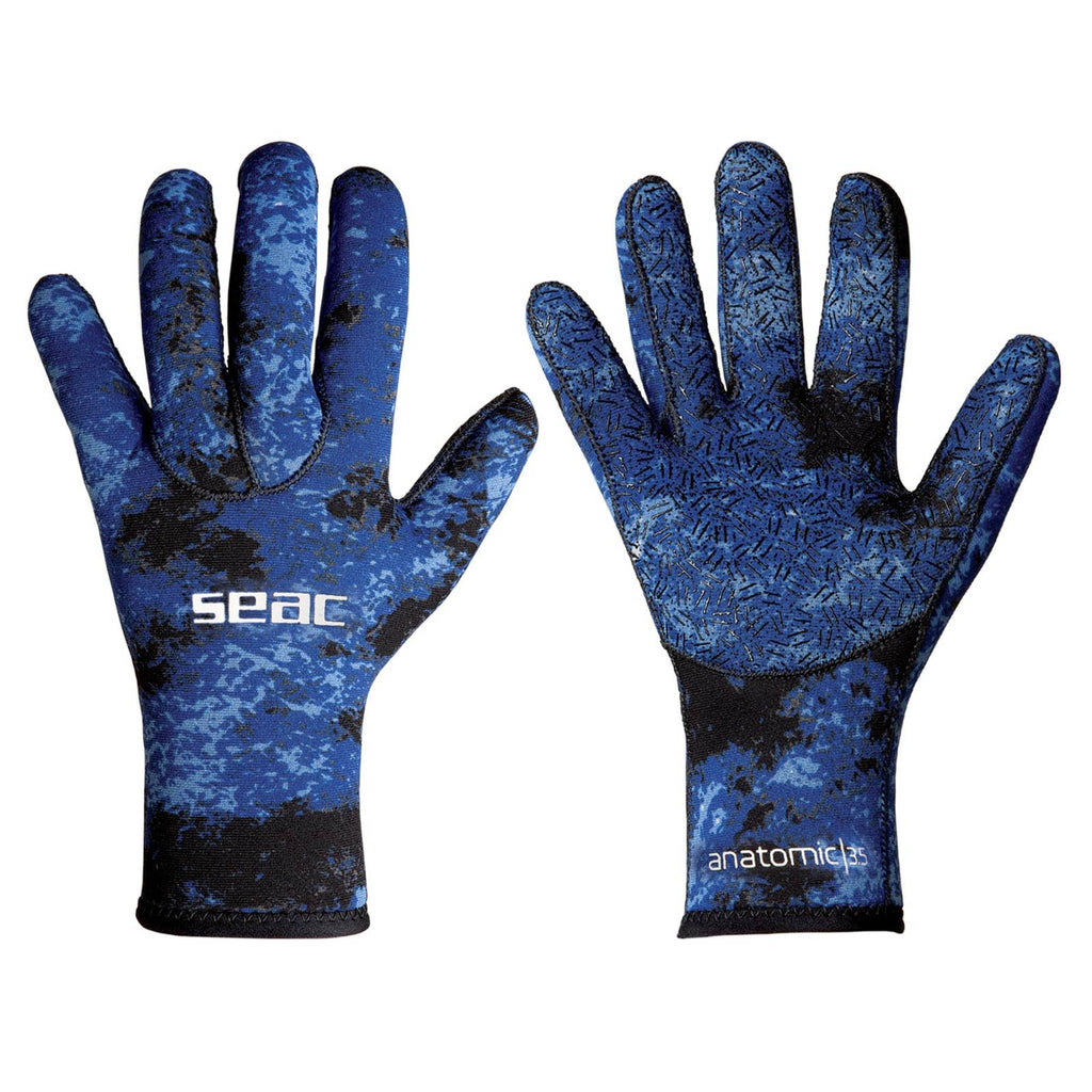 Gloves Anatomic Camo Blue 3,5mm M Seac 16-2-M