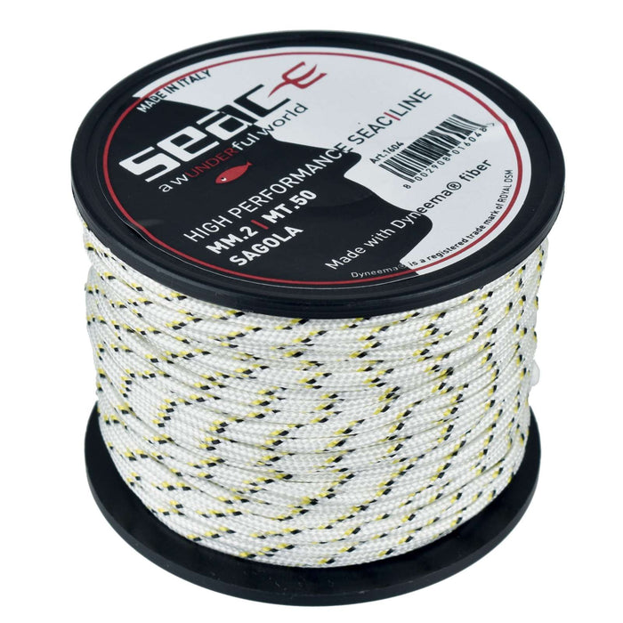 Core Dyneema White-Yellow 50m 2mm Seac 1604